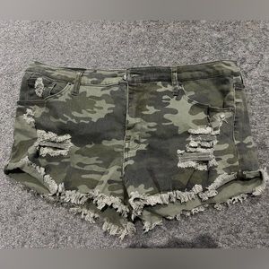 Mossimo camouflage denim shorts
